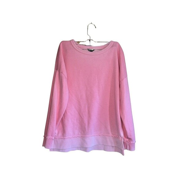 Buffalo David Bitton Women's Pink Long Sleeve Relaxed Fit Sweatshirt Size S - Picture 1 of 8